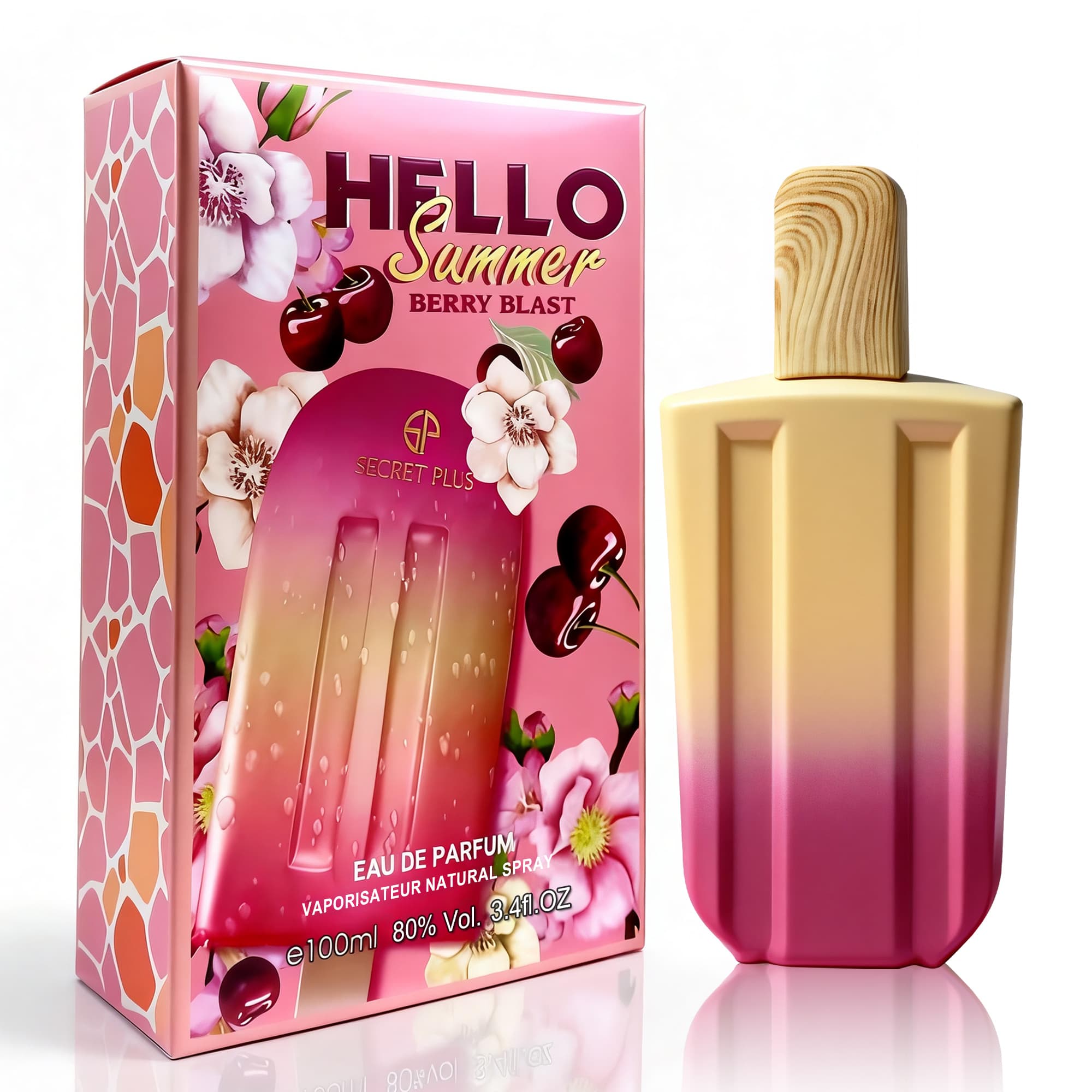 TEMU Hello Summer Women's Cologne-style Perfume - 100ml/ 3.4fl.oz Icy Eau De Parfum With Cherry & Tropical Notes, Long-lasting & Scent, Gift For Her