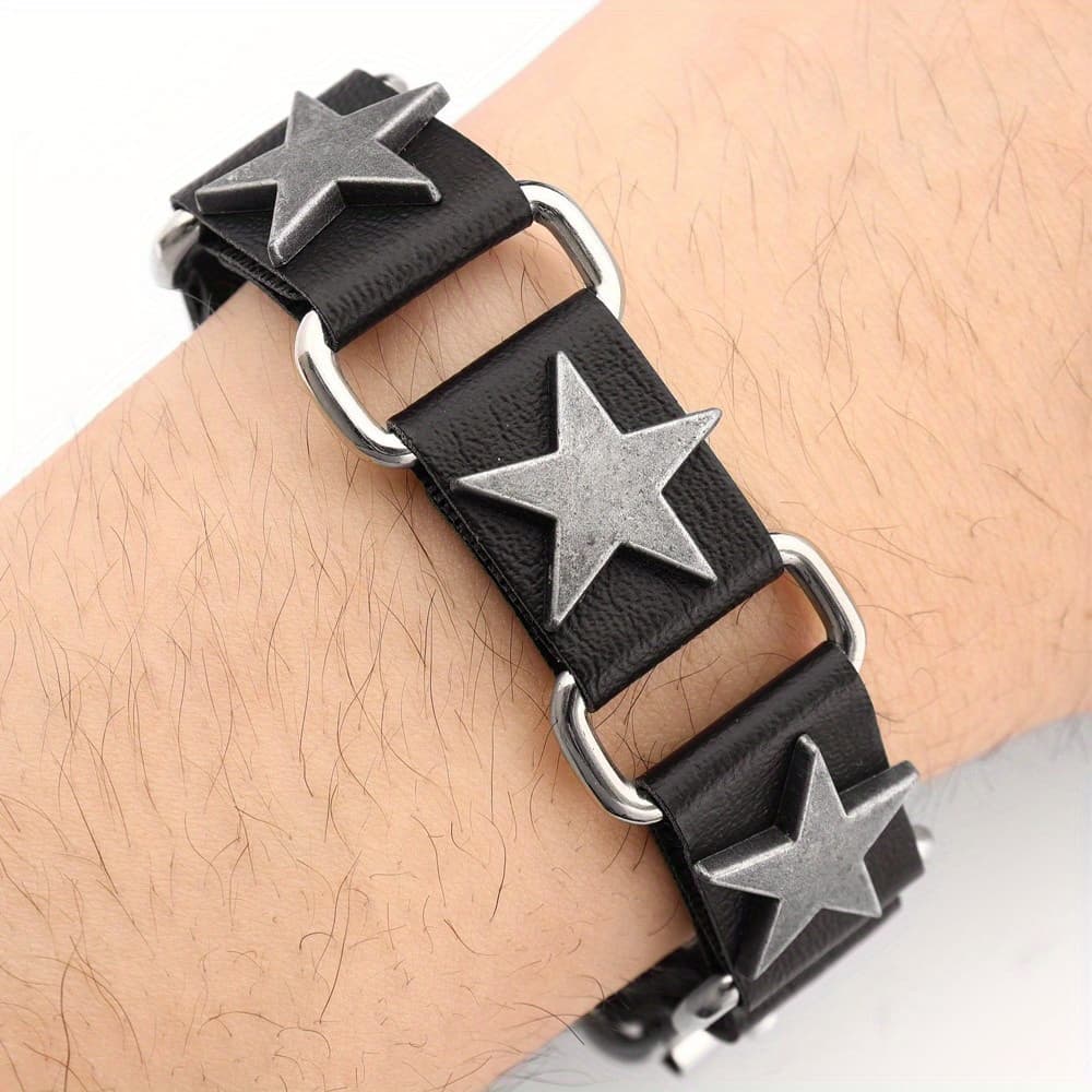 TEMU Trendy Minimalist Five-point Star Bracelet For Couples, Perfect As A Holiday Gift