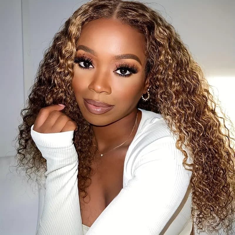 TEMU Border European And American Lace Wig African Hot-selling Front Lace Trim Small Curly Hair Wig
