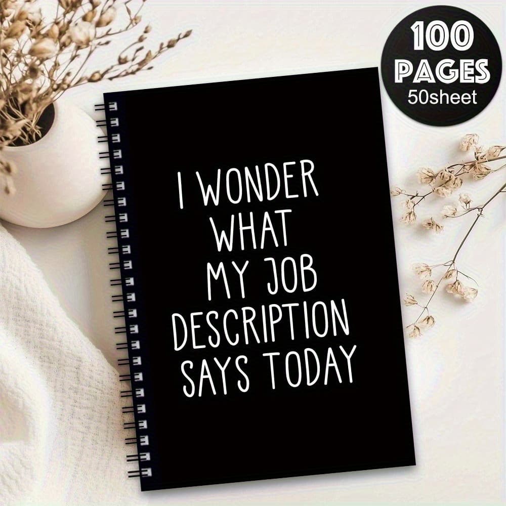 TEMU A Humorous And Satirical Notebook - " What Description Is Today" Design, Suitable For Office Colleagues, Employees, Teams, Adults, Bosses, Personal Organizers, And Office Planners