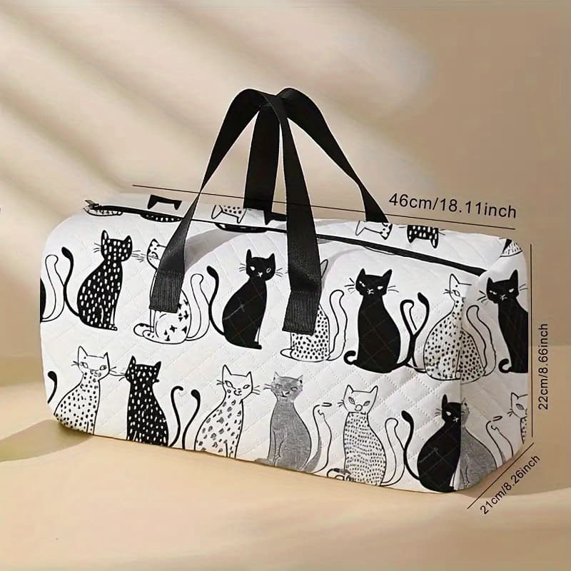 TEMU Print Large Capacity Travel Bag With Diamond Grid Design - Versatile Overnight & Yoga Tote, Portable Crossbody With Shoe Compartment - Perfect For Daily Use, Work, Or Travel, Gift For Your