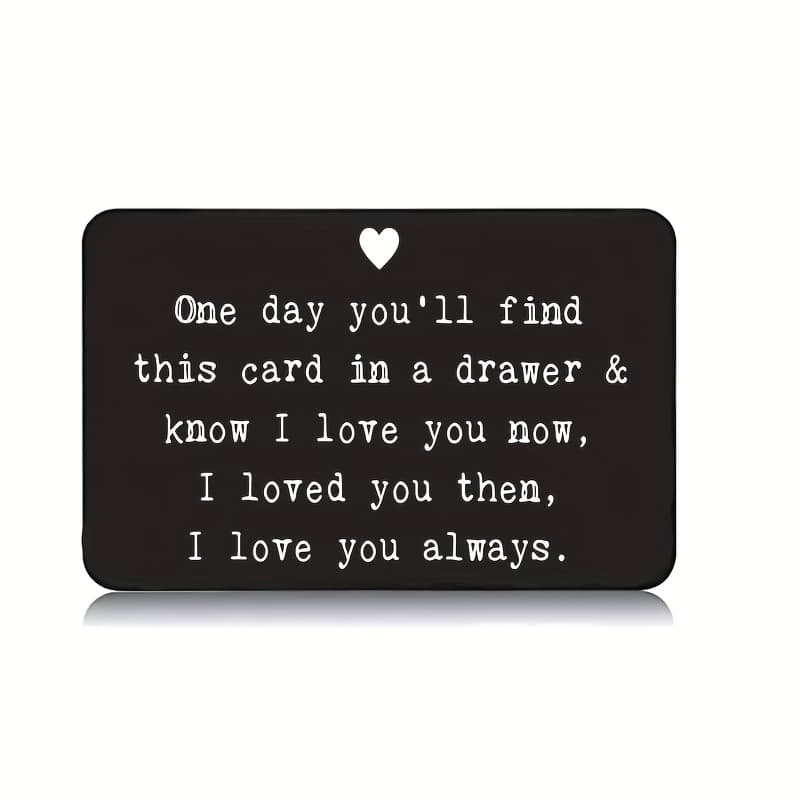 TEMU 2-pack Exquisitely Designed Engraved Wallet Cards With "i Love You" - For Valentine's Day And Anniversary