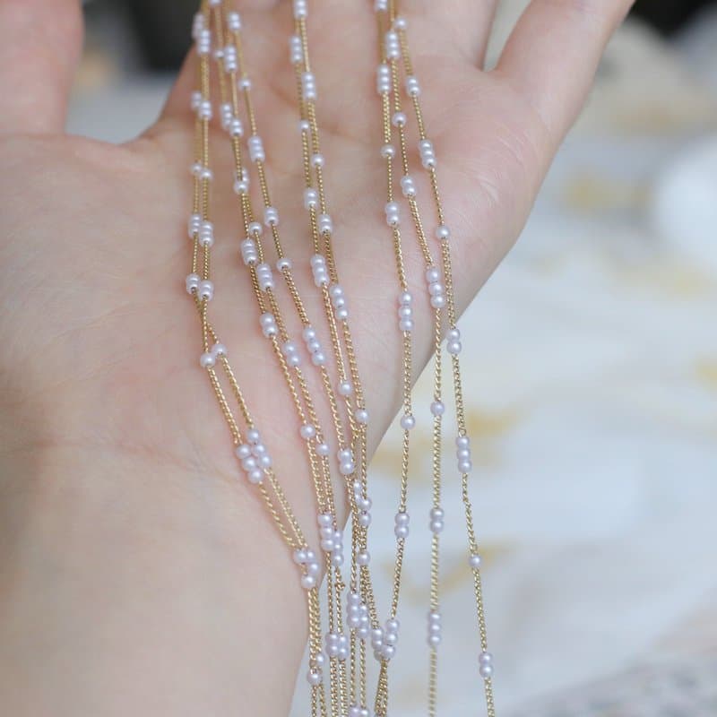TEMU 1pc 39.37inch/2mm Copper Chain Strand Handmade Loose Chain Material Accessory