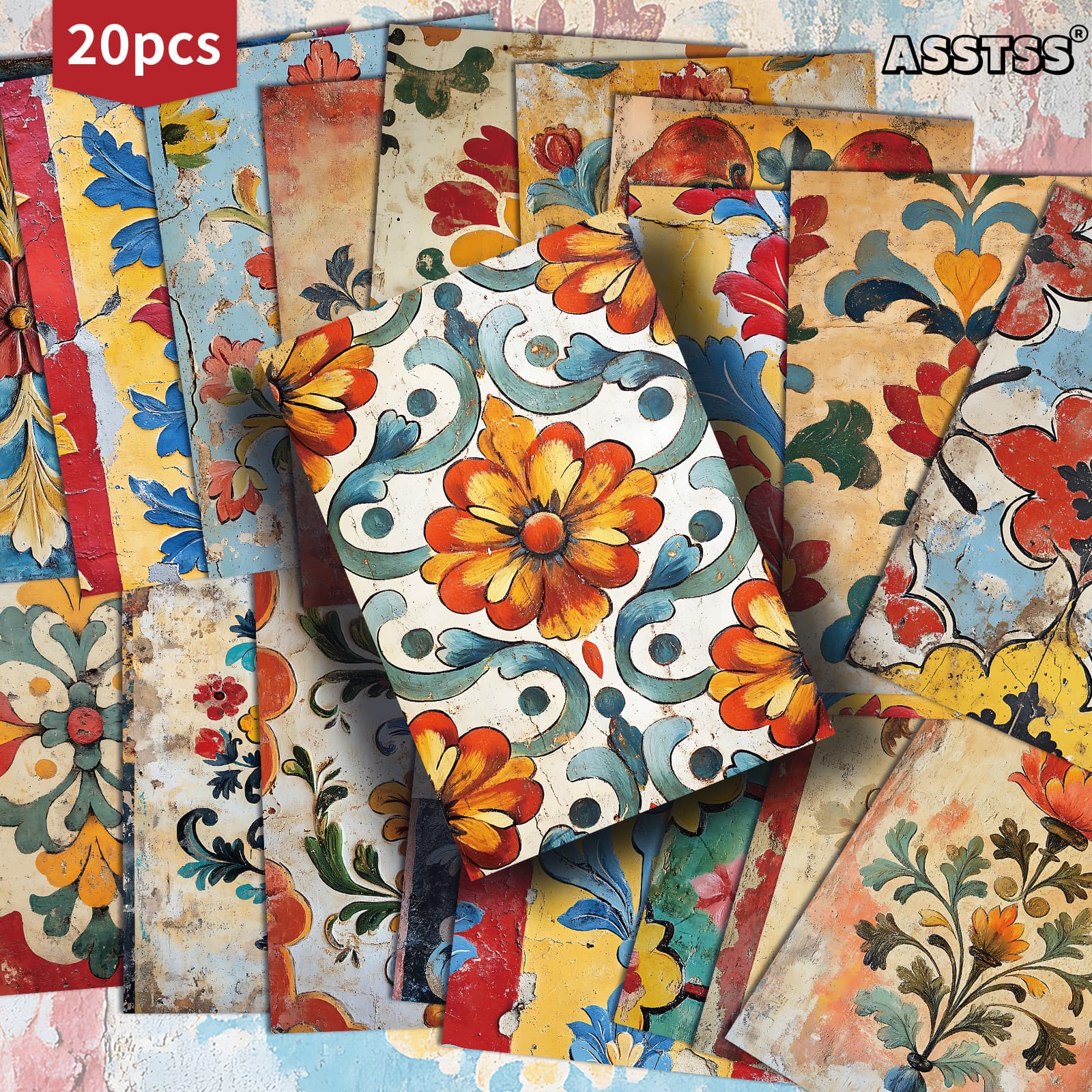 TEMU 20-pack Asstss Vintage Baroque Mexican Postcards - 4x6 Inches Junk Journal Supplies Paper, Scrapbooking Supplies, Collectible Decorative Painting Cards For Scrapbooking & Crafting