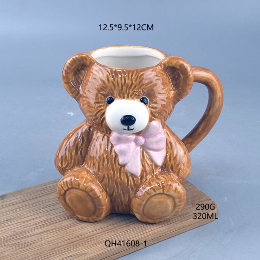 TEMU Aesthetic Cartoon , Creative Couple Gift Set Idea, Cute Ceramic Tea Cup For Valentine's Day Or Birthday