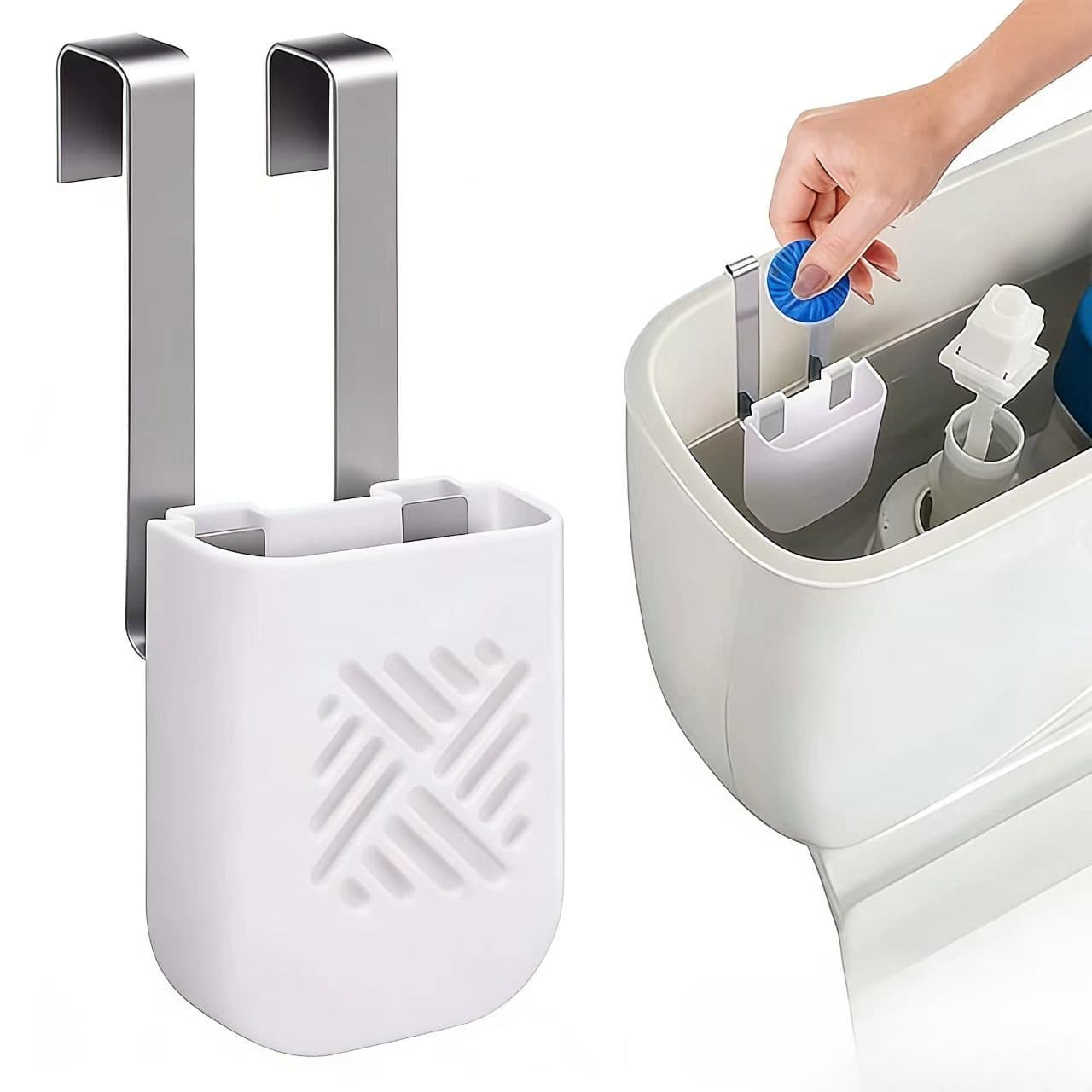 TEMU Toilet Tank Cleaning Pad Holder And Bleach Tablet Tray. Wall-mounted Toilet Cleaner Carrier, Bleach Tablet Dispenser, Prevents Contamination In , Toilet Water Accessory