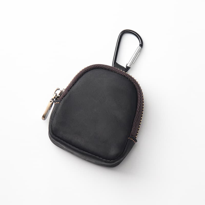 TEMU Light Luxury Vintage Genuine Leather Key And Coin Pouch, Full-grain Top-layer Cowhide, Unisex Multi-functional Card Holder Organizer, Business Commuter Card Holder Organizer