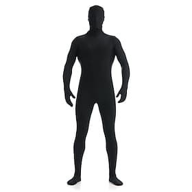 Costumes Zentai Costume de peau Combinaison Intégrale Costume de Carnaval Combinaison Intégrale Homme Femmes Perruques pour Femmes Noires Dos entier Oxford Bor
