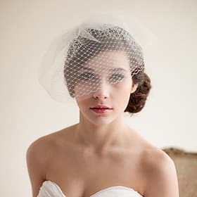 Two-tier Vintage Style / Classic Style / Birthday Wedding Veil Blusher Veils / Birdcage Veils with Pure Color Tulle dress to impress