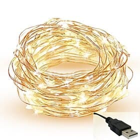 led lichterkette 5m 50leds fee kupferdraht lichter für garten terrasse wasserdicht usb warmweiß weiß rot schneidbar party dekorativ 5v ip65