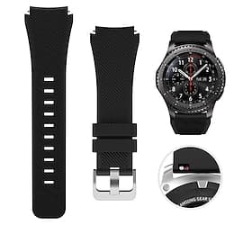 Pulseiras de Relógio para Samsung Watch 3 45mm, Galaxy Wacth 46mm, Gear S3 Classic / Frontier, Gear 2 Neo Live Silicone Substituição Alça 22mm Ajustável Pulsei