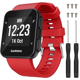 Watch Band for Garmin Forerunner 35/30, Approach S10 Silicone Replacement Strap Breathable Sport Band Wristband