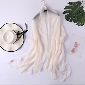 châles femmes écharpes d'invité de mariage écharpes pour femmes châles écharpes protection solaire sans manches imitation soie enveloppes de mariage avec coule