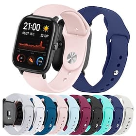 Uhrenarmband für Amazfit GTS 4,4mini, 3,2,2mini, 2e, GTR 42mm, Bip U Pro, U, 3 Pro, 3, S lite, S, lite Weiches Silikon Ersatz Gurt Sportarmband Armband