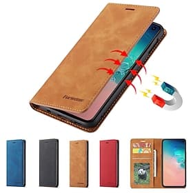 téléphone Coque Pour Huawei P40 P30 P20 Mate 20 Pro Portefeuille Protection complète du corps Flip magnétique Béquille Couleur Pleine faux cuir