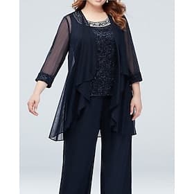 Dark Navy 3/4 Length Sleeve Shrugs Mother's Wrap Wedding Guest Chiffon Wedding Party Evening Women's Wrap With Ruching For Spring Summer