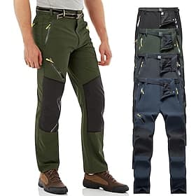 Herren Wanderhosen Arbeitshosen Militär Patchwork Sommer Frühling Herbst Außen Wasserdicht Ripstop Schnelltrocknend Multi Pocket Hosen Elastischer Bund Marineb