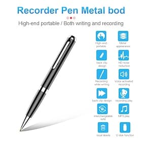 mini digital voice recorder stift sprach-zu-text schreiben audiorecorder mp3-wiedergabe ai smart hd rauschunterdrückung 8g bis 32gb diktiergerät