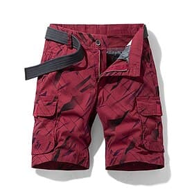 Men's Hiking Cargo Shorts Hiking Shorts Military Summer Outdoor Regular Fit 10 Ripstop Quick Dry Multi Pockets Sweat wicking Shorts Bottoms Knee Length Black R