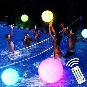 La lumière flottante de piscine menée 40cm boule rougeoyante boule lumineuse gonflable boule menée boule décorative de plage pour l'équipement de sports de pis