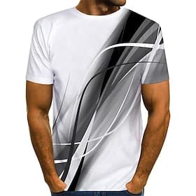 Men's Graphic Shirt T Shirt Short Sleeve T shirt 3D Print Round Neck Shirt Streetwear Daily Going out Blue Yellow Red Clothing Apparel Normal S M L XL XXL 3XL