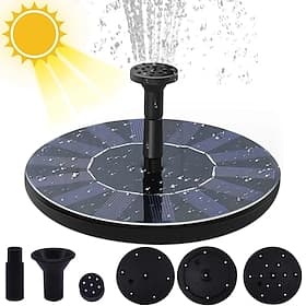 fuente solar luz de la piscina 2pcs 1pcs fuente de agua solar piscina estanque cascada fuente decoración de jardín baño de pájaros al aire libre fuente de ener