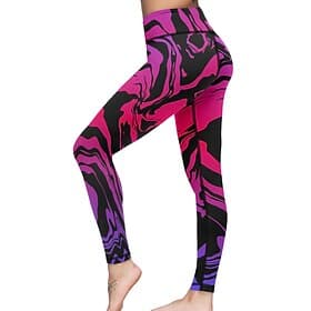 Mulheres Leggings Sports Gym Leggings Calças de ioga Elastano Vermelho Rosa Inverno Meia-calça Leggings Impressão 3D Gráfico Compressão abdominal Butt Lift Rou