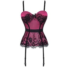 Rococo Punk Gothique Médiéval Corset Serre Taille Lingerie Bustier 6 os en plastique Déguisement Femmes Carnaval de Venise Adulte Corset
