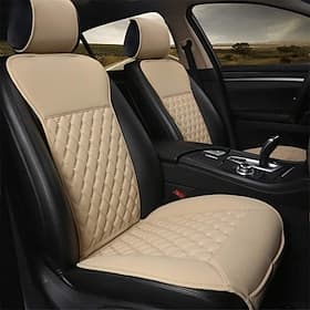 1 Pair Car Seat Covers Luxury Car Protectors Universal Anti-Slip Driver Seat Cover with Backrest Diamond Pattern Easy Install with Two-Tone Accent Universal Fi