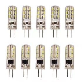 10pcs 20pcs G4 1W LED Bi-pin Lights 120 lm 24 LED Beads 12V 3014SMD 10W 20W Halogen Bulb Equivalent Warm White Cold White RoHS