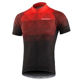 Homme Maillot de cyclisme Géométrique Dégradé Manche Courte Cyclisme Maillot Top avec 3 poches arrière VTT Vélo tout terrain Cyclisme sur route Séchage Rapide