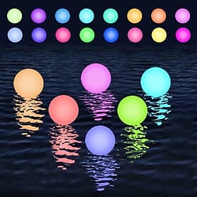 Lumières de piscine flottantes 6 pièces 2 pièces 16 couleurs changeantes rgb led boule lumières ip67 étanche 7.8 cm bain à remous veilleuses piscine jouets