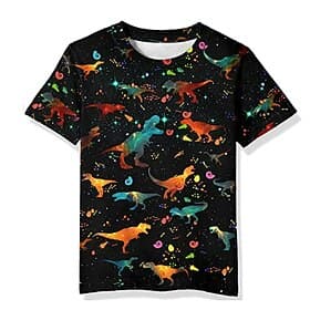 Boys 3D Animal Dinosaur T shirt Short Sleeve 3D Print Summer Spring Active Sports Fashion Polyester Kids 3-12 Years Outdoor Daily Indoor Regular Fit