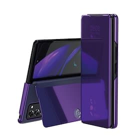 Phone Case For Samsung Galaxy Z Fold 6 Z Fold 5 Z Fold 4 Z Fold 3 Full Body Case with Stand Holder Plating Mirror Solid Colored PC PU Leather