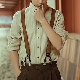 Rétro Vintage Années Folles Années 1920 Bretelles Gatsby le Magnifique Déguisement Homme Mascarade Mariage robe demoiselle d honneur Fête / Soirée Adultes Bret