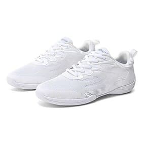 Women's White Dance Sneakers – Lightweight Breathable Performance Shoes for Jazz, Hip-Hop, Cheer, and Fitness