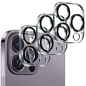 3 paquet Protection d'objectif Pour Apple iPhone 16 iPhone 15 Pro Max Plus iPhone 14 Pro Max iPhone 13 iPhone 12 Verre Trempé Dureté 9H Haute Définition Anti-r