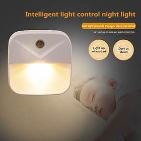 Plug in LED Night Lights Motion Sensor Dusk to Dawn Bedside Lamp 1/3/6pcs EU US Plug Intelligent Light Control LED Night Light Home Bedroom Kitchen Dormitory L