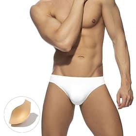 Hombre Bañadores Calzoncillos de natación Color puro Antibacteriano Prueba de fugas Playa Piscina Moda Sencillo Bleu Ciel Negro Microelástico