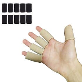 un ensemble de 10 manchons de doigt en nylon sport protège-doigts volley-ball badminton protecteur basket-ball doigt protecteur doigt joint protecteur