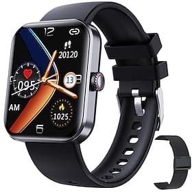 iMosi F57L Smartwatch 1.91 Zoll Smartwatch Fitnessuhr Bluetooth Schrittzähler Anruferinnerung Aktivitäts-Tracker Kompatibel mit Android iOS Unisex Langer Stand