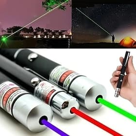 3 stks laserpointer, rood, groen en paars driekleurige laser pointe draagbare handheld zaklamp kattenspeelgoed red dot kattenspeelgoed voor binnenkatten honden