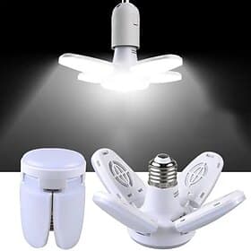 e27 led ampoule lame de ventilateur lampe de synchronisation ac85-265v 28w pliable led ampoule lampada pour la maison plafonnier