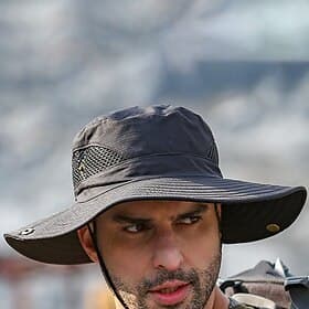 Men's Bucket Hat Sun Hat Fishing Hat Boonie hat Hiking Hat Black Navy Blue Polyester Mesh Streetwear Stylish Casual Outdoor Daily Going out Plain UV Sun Protec