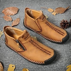Herren Schuhe Stiefel Loafer Slip On Retro Penny Loafers Handgefertigte Schuhe Komfort Schuhe Wanderschuhe Brautkleider schlicht Täglich Elastisches Gewebe At