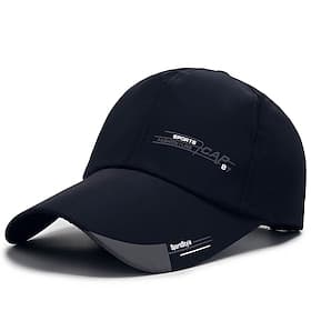 Herren Cap Basecap Schwarz Rote Polyester Reine Farbe Einfach Outdoor Outdoor Alltagskleidung Buchstabe Windundurchlässig Atmungsaktiv UV-resistant Sport