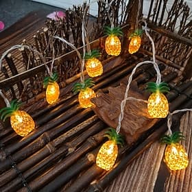 Frucht-Lichterketten 1,5 m, 10 LEDs/3 m, 20 LEDs, Erdbeer-Bananen-Kiwi-Ananas-Form, Lichterkette für Partydekoration zu Hause