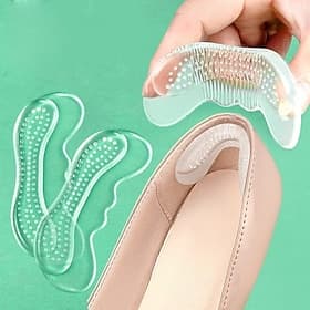 Coussinets de talon en gel antidérapants pour femmes – coussinets de chaussures en silicone transparent pour la prévention des ampoules et le confort – idéal p