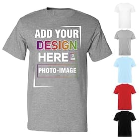 Personalized Men's Unisex 100% cotton Shirt T shirt Tee Optical Illusion 3D Graphic Prints Crew Neck Custom Print Black Red Blue Green 3D Print Clothing Person