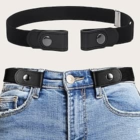 Adjustable Elastic Waist Belt Lazy Belt Invisible Ladies Traceless Versatile Elastic Belt Elastic Jeans Clothing Belt